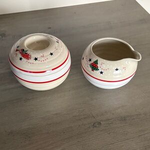 Epoch cream and sugar holiday set